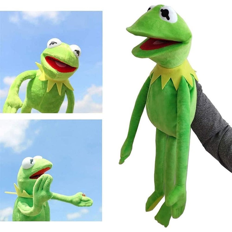 SHELOFT 60cm Frog Hand Puppet Anime Frog Show Plush Toys