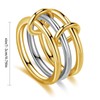 Stackable Rings for Women Multi Link Connected Ring Eternity Statement
