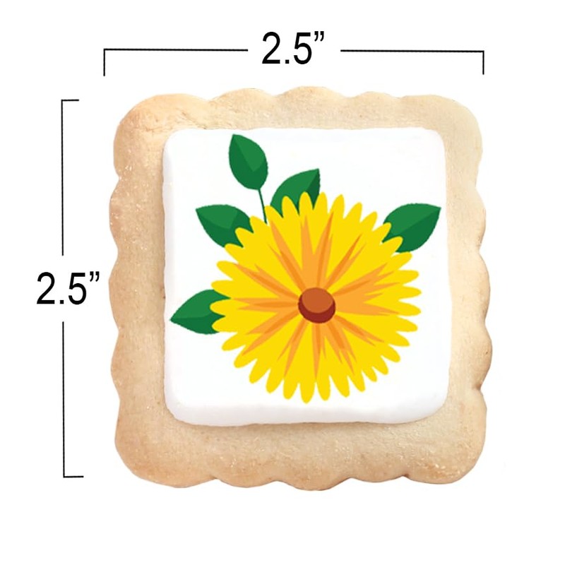 Flower Cookies Summer Sunflower Daisy 24 Pack Party Favors Individually