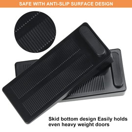 Door Wedge Rubber, Door Wedges Non-Slip Rubber, Pack of 6 Door Stopper Wedges, Non-Toxic and Odourless, Rubber Door Stopper for All Hard Floors, Balcony Door, Bathroom, Bedroom Door