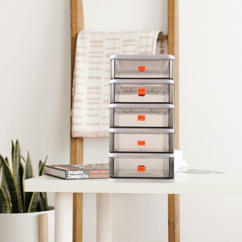 Operitacx desk drawer storage bins plastic storage drawers storage container