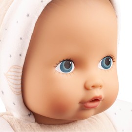 Götz 2491423 Baby Pure Heavenly Doll - 33 cm Large First Doll without Hair, Blue Eyes - Washable Baby Doll - from 0 Months