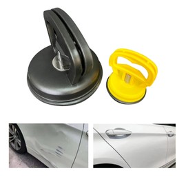 GOAKICHGO Dent Puller, 2 Pack Car Dent Puller Kit, Large and Small Suction Cup Dent Puller Kit for Car Dent Repair, for Glass Tile Mirror, Granite Lifting and Object Moving,L+S (Black-Yellow)