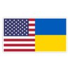 American Ukrainian Flag Vinyl Sticker Auto Car Truck Wall Laptop