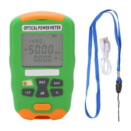 Optical Power Meter with USB Cable Mini Rechargeable Fiber Optic Power Tester Built in Battery