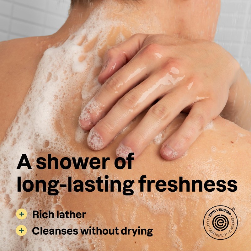 ATTITUDE Shower Gel Body Wash for Men, 98% Natural Origin