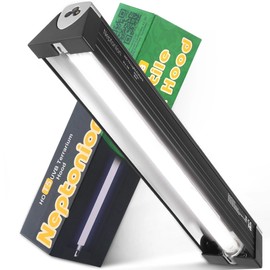 NEPTONION 14W Reptile T5 HO UVB 22.7" 5.0 Light Fixture with Tube, Tropical Arboreal Hood for Terrariums, Suitable for Tropical Reptiles Like Veiled Chameleon
