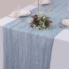 6 Pack Dusty Blue Cheesecloth Table Runner 35x120 Inch 10Ft
