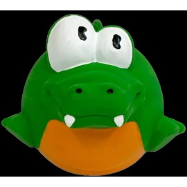 Multipet (1) Multipet Lyla Latex Alligator 2.5 Inch Small Dog Toy Squeaker Hard Center
