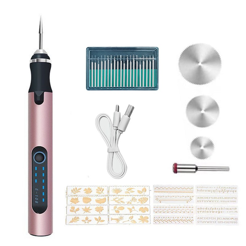 Electric Engraving Pen Cordless Rechargeable Grinding Machine Tool Set Kit