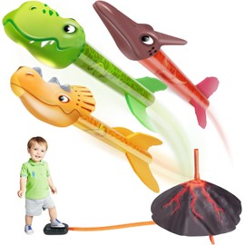 AMFUN Dinosaur Toys for Boys, Rocket Toy Launcher for Boys Age 3-12 Years Old, Kids Outdoor Toys,Birthday, Toys for Kids Boys Girls Age 3 4 5 6+ Years Old