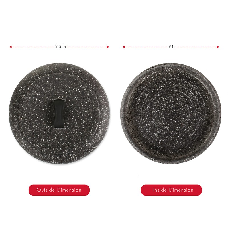 Dexas Large Microwavable Tortilla Warmer 9.5 inch, Granite Pattern