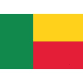 mrdeco Metall Schild 12x18cm gewölbt Benins Flag of Benin Schild