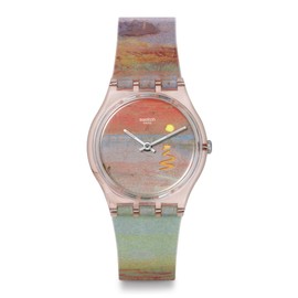Swatch Unisex Casual Bioceramic Watch Pink Art Journey Turner's Scarlet Sunset