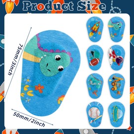 Panitay 40 Pcs Kids Eye Patches for Boys Toddlers Adhesive Patches Bulk with Lazy Eye Breathable Fabric Pad Light Blocking Cute Designs Cotton Adhesive Bandages for Boys Children