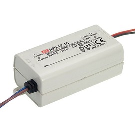 MEAN WELL APV-12-12 AC/DC LED Power Supply, Medical, APV-12 Series, 90 V, 264 V, 12 W, 1 A, 12 V (1 piece)