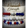 Erimish NEW! ERIMISH BRACELETS 3 pc stack - Red, White