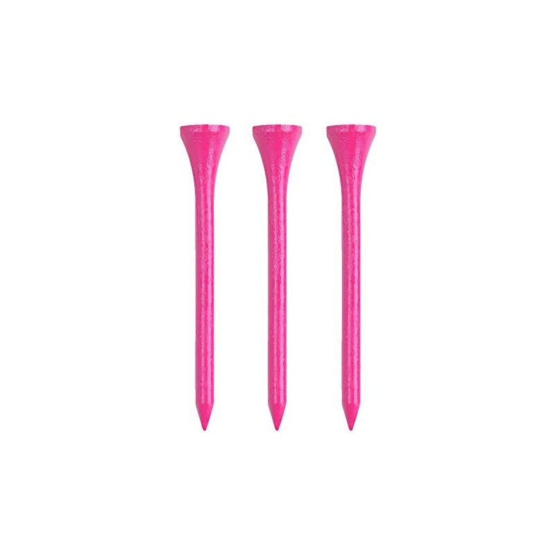 IZZO Golf Wood Golf Tees, 1.75 Inch, Pink, 200 Pack
