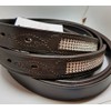 GENUINE HORSE HEAVY DUTY STRONG BLING DIAMANTE STIRRUP LEATHER BROWN