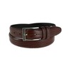 Toneka Men's Leather Embossed Lizard Print Belt, 34, Brown