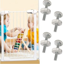 Zwenjuan Safety Door Screws, Pack of 4 Pressure Screws for Children's Gate, M10 Pet Baby Gate Screw Bolts, for Pet Stair Gate, Door Stair Safety Gate