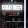 38"x10" Large LED White Cold Beer Sign for Business and