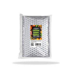 ABC Cool Shield Thermal Bubble Mailer 6.5 x 10.5, Pack of 25 Foil Mailing Envelopes, Self Seal Cool Bubble Mailers, Waterproof Cold Shipping Package, Insulated Shipping Bags for Food