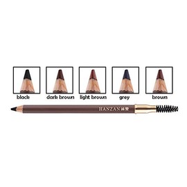 1 pcs Makeup Eyebrow Enhancer 12H Long Lasting Sweat &Waterproof Eyebrow Pencil Pen Dark Brown Eye Brow Pencil 5 Colors to Choose (1# Black)