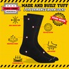 TUFF TREK Men's Moisture Wicking Cushioned Crew Work Boot Socks,