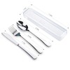 Travel Utensils With Case, Stainless Steel Reusable Portable Utensils Set