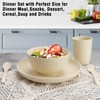 Shopwithgreen Wheat Straw Dinnerware Sets for 4, 20 PCS Unbreakable