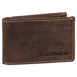 Ledershop24 J.Jones Gift Set Small Men's Coin Purse Mini Purse Coin Purse 5493 Cowhide 10 cm Brown, brown, Modern
