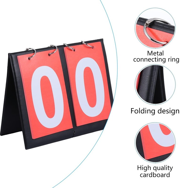 INOOMP 2-Digital Portable Table Top Scoreboard Flipper Scoreboard Score Keeper