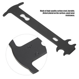 Medidor de verificación de Cadena de Bicicleta, Regla de medición de Bicicleta Negra, Buena Resistencia al Desgaste, Acero al Carbono para Exteriores