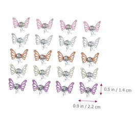 WOONEKY 24pcs Mini Butterfly Hair Clips Boys and Girls Small Claw Clips Non-slip Hair Clamps