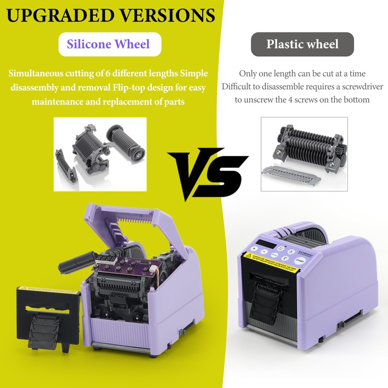 Upgraded Ribbon Cutting Machine, Automatic Tape Dispenser,5-999 mm Length Precision