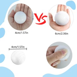 Darovly 12Pcs Mini Volleyball White Stress Balls Foam Stress Ball Soft Sports Small Volleyball for Party Supplies/Carnival/Reward/Sports Games/Gifts/Stocking Stuffers (1.6 Inch)