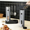 Electric Salt and Pepper Grinder Set, Rechargeable Stainless Steel with