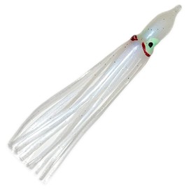 Hazal White Hoochie Skirts 3-1/2" – Squid Skirts & Trolling Lures for Saltwater & Freshwater Fishing – Soft Plastic Fishing Tackle (Pack of 40)