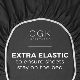 California King Size Sheet Set - 6 Piece Set - Hotel Luxury Bed Sheets - Extra Soft - Deep Pockets - Easy Fit - Breathable & Cooling - Wrinkle Free - Comfy - Black Bed Sheets - Cali Kings Sheets