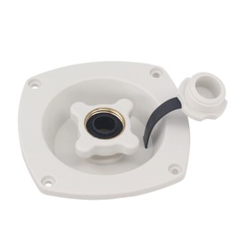 RV City Water Inlet, Pressure Regulated Water Entry, RV Wall Mount Filler Regulator, Water Hose Connector for Trailer, Camper, Boat, RV (White)