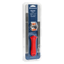 Husqvarna X-Cut SP33G Chainsaw File Kit for .325-Inch Chainsaw Chains, Chainsaw Sharpening Kit Includes File Handle, Combination File Guide, Flat File and Round Files