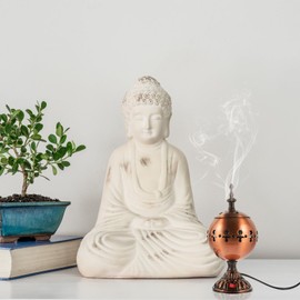 SEWACC Plug-in Incense Burner Portable Burner Electric Burner Portable Cone Incense Holder Incense Burner for Home Incense Electric Burner Retro Incense Stove Iron Dubai Household