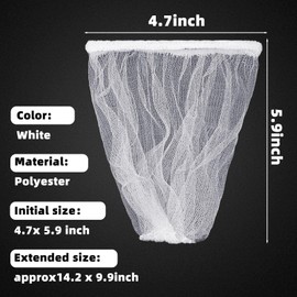 Suclain 500 Pcs Disposable Mesh Sink Strainer Bags, Elastic Kitchen Sink Strainer Filter Mesh Trash Bag Anti Clogging, Fits Most Sizes of Sink Strainer(4.7 x 6 Inch)