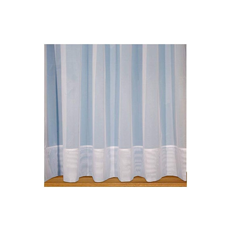John Aird Sarah - Plain White Net Curtain With Envelope