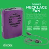 O2COOL Battery Powered Deluxe Necklace Fan For Personal Cooling With