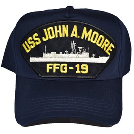 USS John A. Moore FFG-19 HAT - Navy Blue - Veteran Owned Business