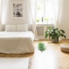 YOOCHUENG Leaf-shaped bath mat, ultra-thin, quick-drying, non-slip and absorbent bath