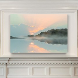 Renditions Gallery Landscape View Photographic Pictures Gallery Prints Décor Canvas Wall Art Decorations for Living Room Bedroom Kitchen Bathroom, 32x48, Sunset Cove