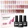 JODSONE 23PCS Gel Nail Polish Set 20 translucent Jelly Color